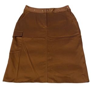Worthington brown mini a-line skirt